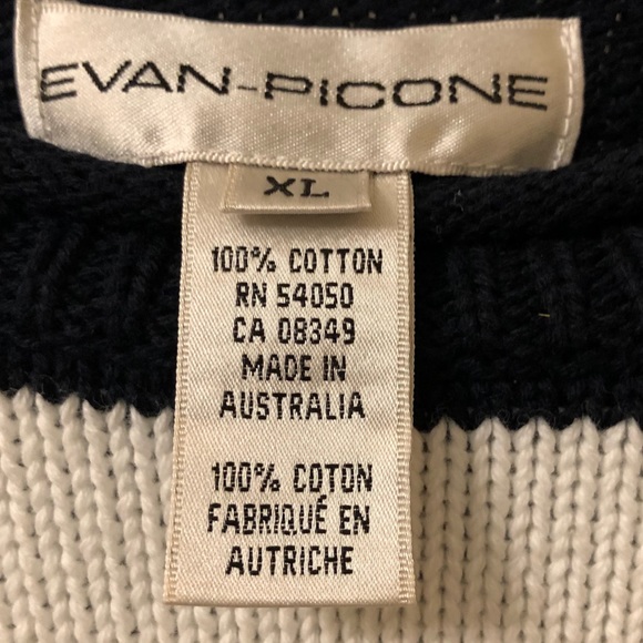Evan-Picone Sweater. Bright Color Stripes. - Picture 2 of 7